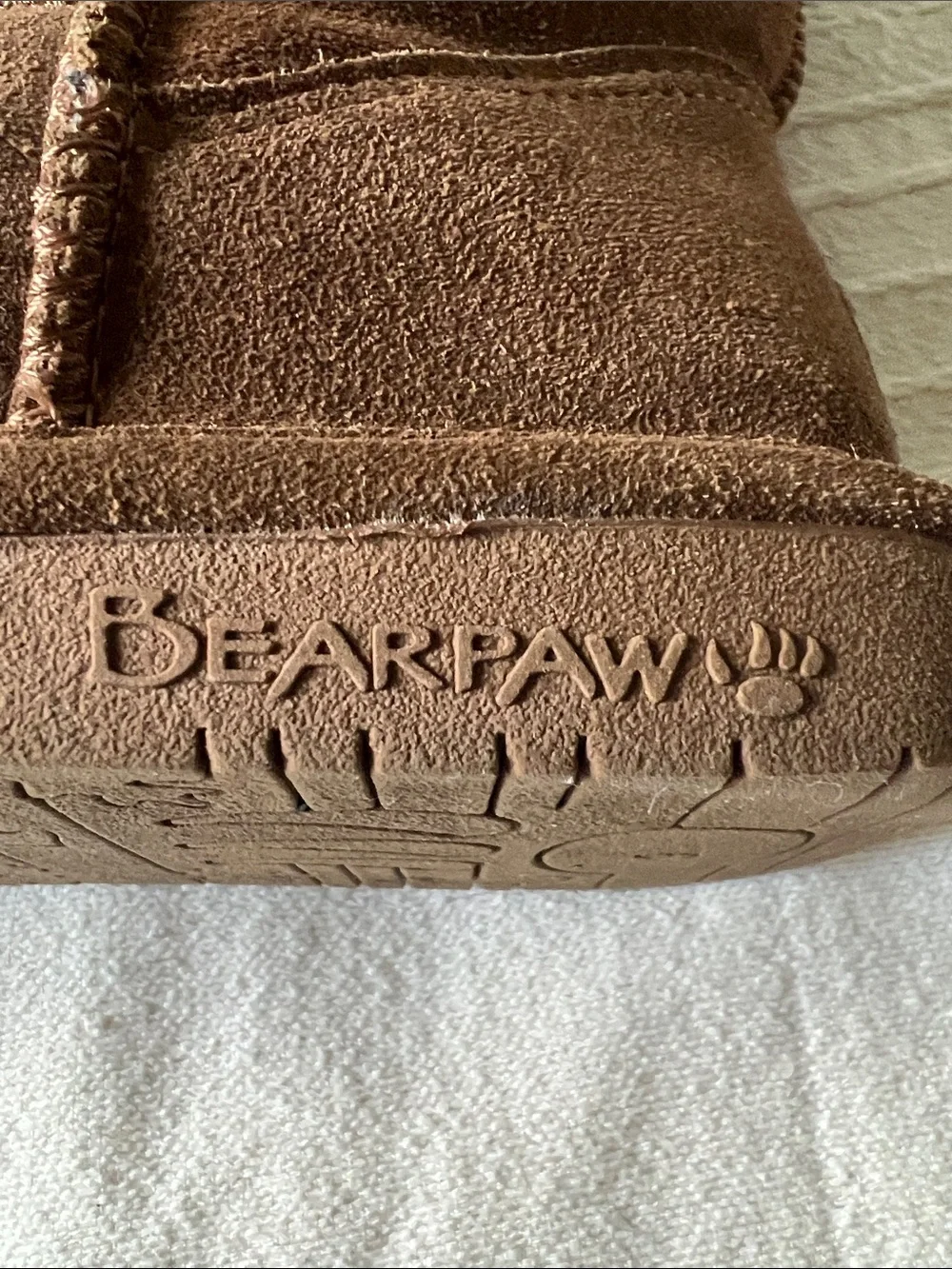 BearPaw Emma Chesnut Suede Short Shearling Boots